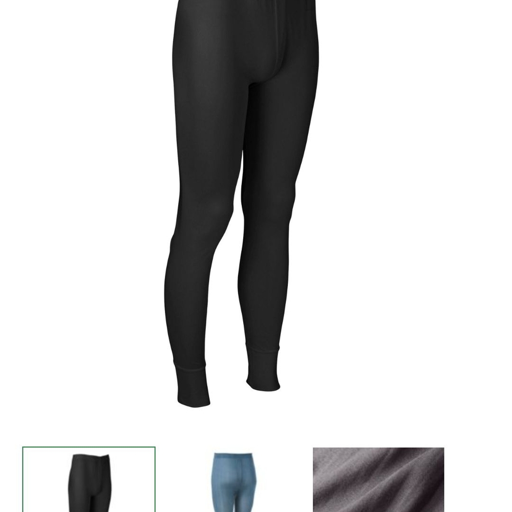 L.L. Bean Natural/Creme/White Silk Thermal Base Layer Pants Lightweight XL